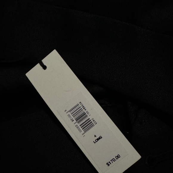 NWT! Banana Republic Black Barathea Italian Wool Tapered Tuxedo Pant - 4 LONG🤎 - Picture 6 of 6